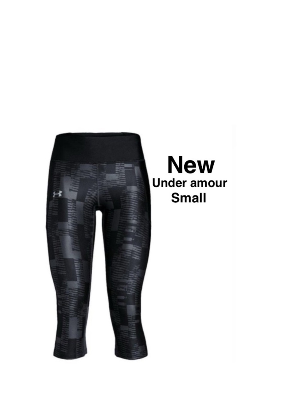NEW Under Armour® Black MFO Mileage Printed Capri Women 27inch legging ⭐⭐️⭐️⭐️